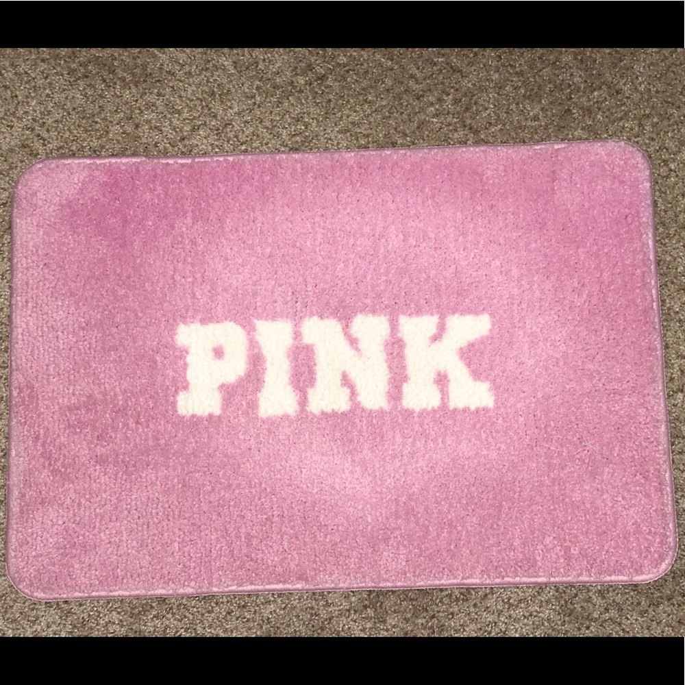 Pink bath mat
